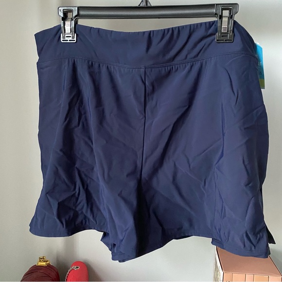 Swim Solutions Womens Plus Size Swim thigh minimizer boyshort navy blue size 20W - Picture 4 of 7